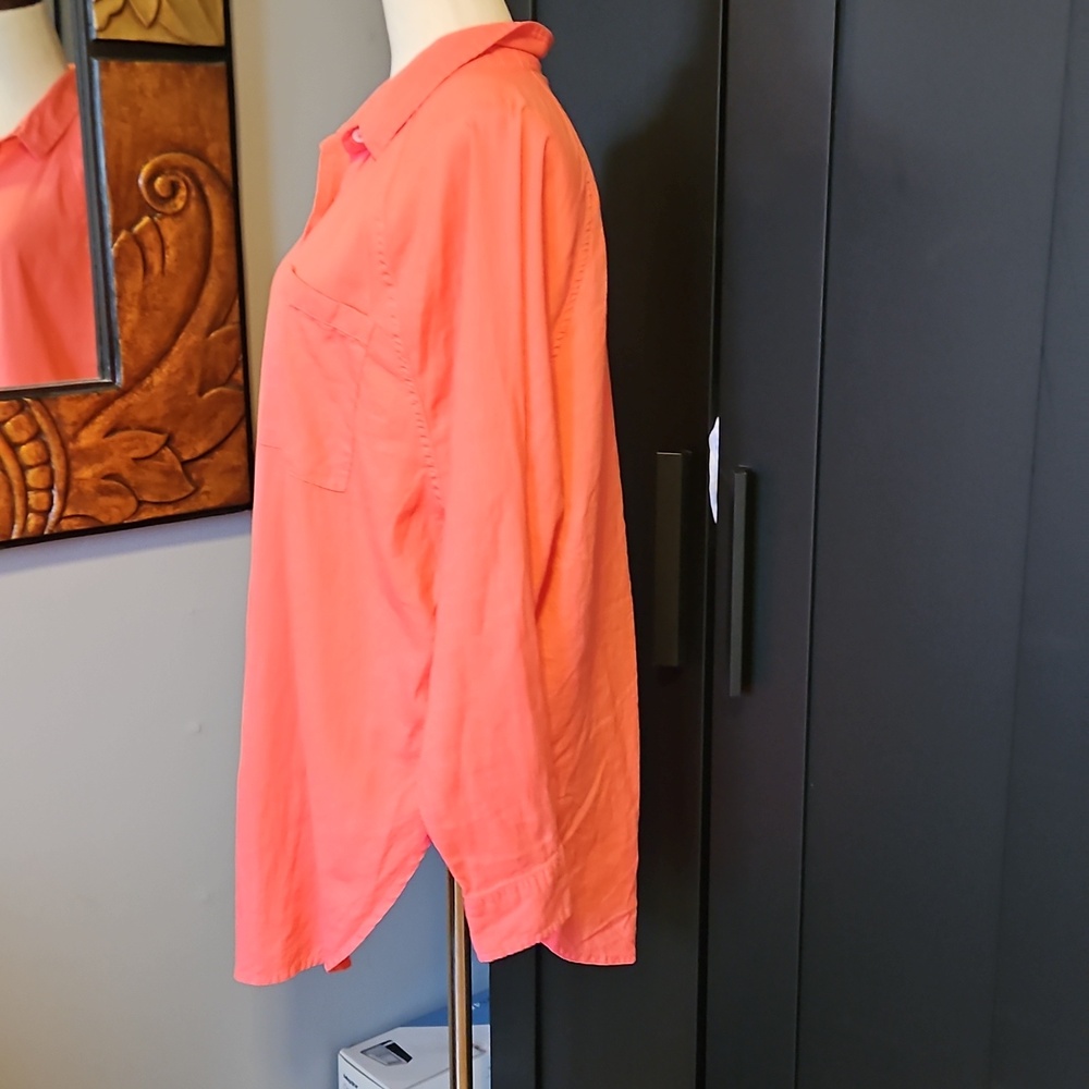 Aerie Pool to Party linen blend cover up shirt - Picture 5 of 9